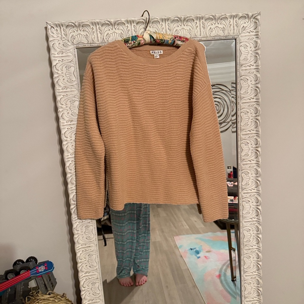 Reiss Camel Crew Neck Sweater